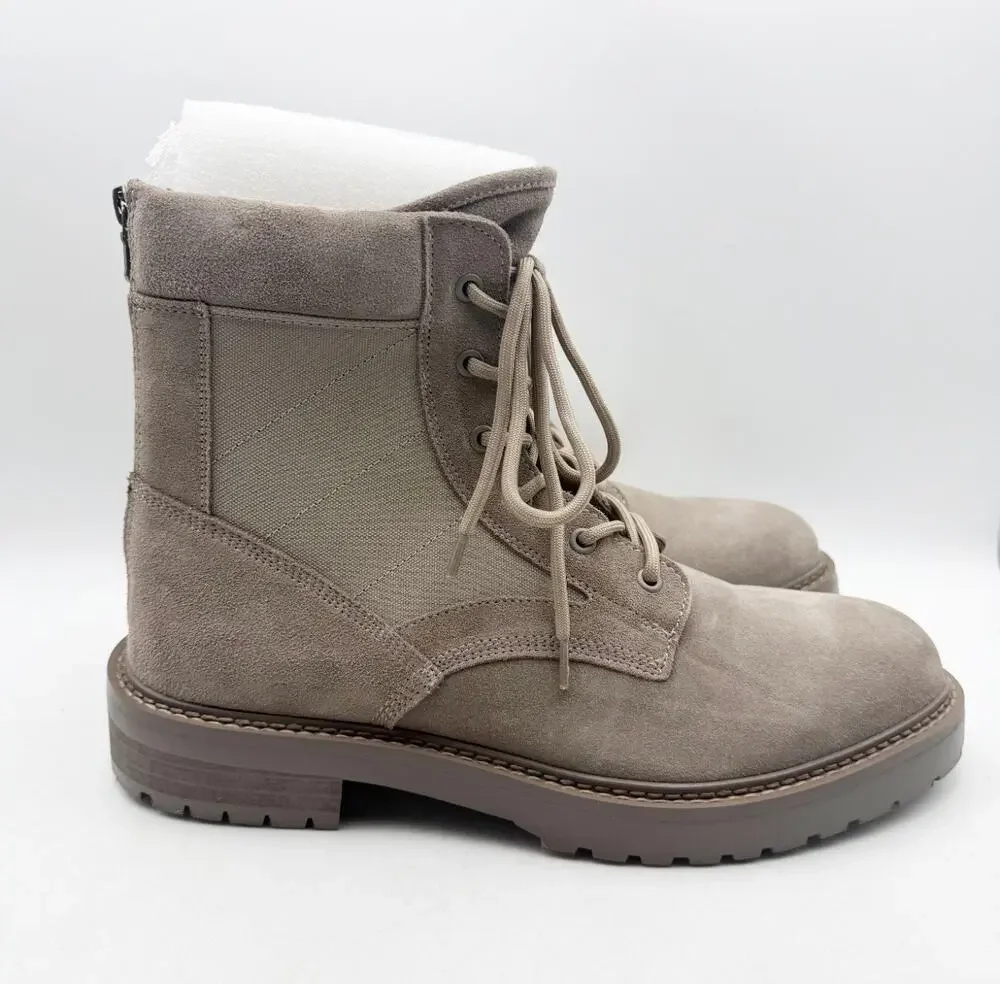 Saint Morta Mens Legion Combat Boots Size 10 EU 44 Taupe Grey Suede NIB
